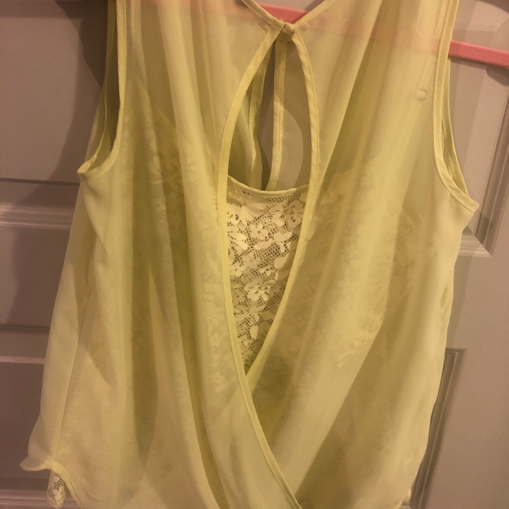 Zara lime green top